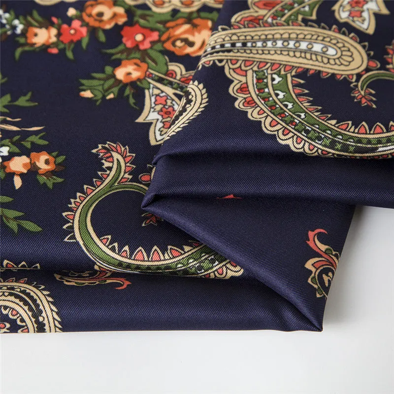 Russian Vintage Floral Silk Scarf - 6 Styles