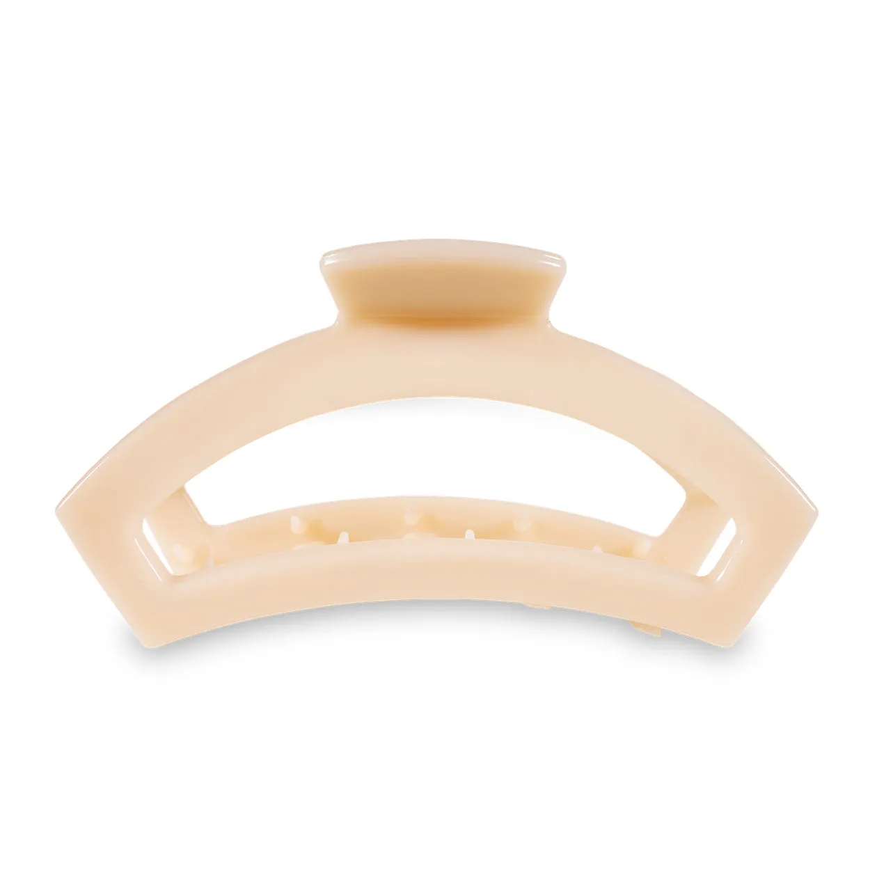 TELETIES OPEN LARGE HAIR CLIP - ALMOND BEIGE