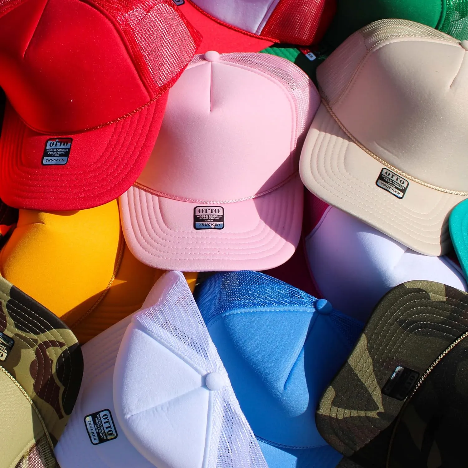 The World's Greatest Trucker Hat Blank - 109 Available Colors - Wholesale and Bulk Classic High Crown Mesh Back Trucker Hat