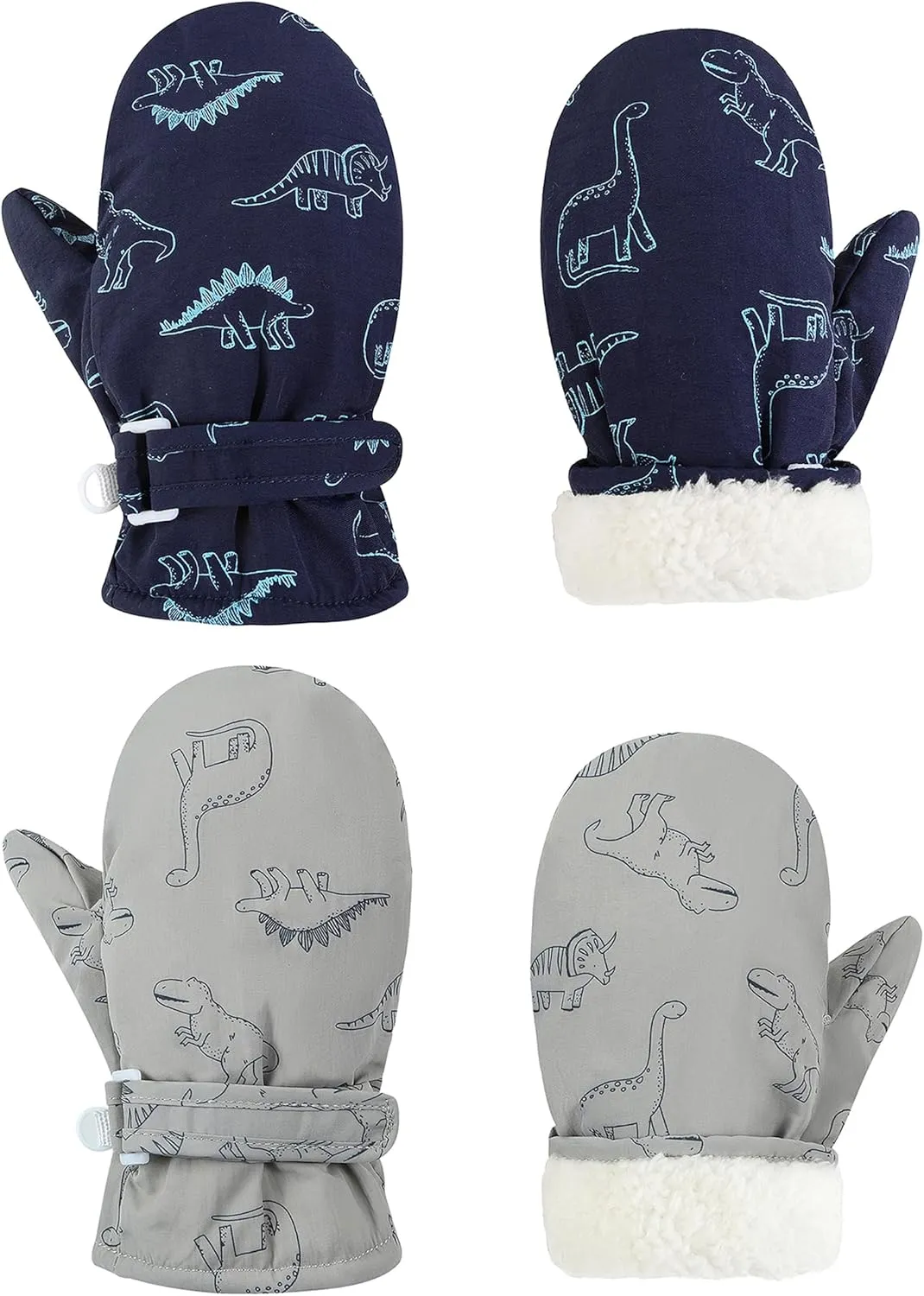 Toddler Mittens Waterproof Toddler Snow Gloves Fleece Lined Toddler Gloves Kids Winter Mittens for Boys Baby Mittens