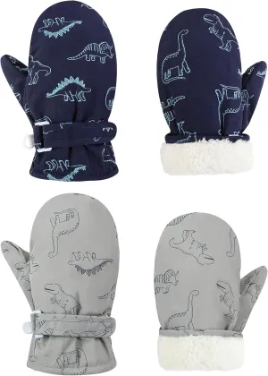 Toddler Mittens Waterproof Toddler Snow Gloves Fleece Lined Toddler Gloves Kids Winter Mittens for Boys Baby Mittens