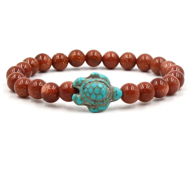Turquoises Turtle Stone Bracelet Charm Beads Yoga Bracelets