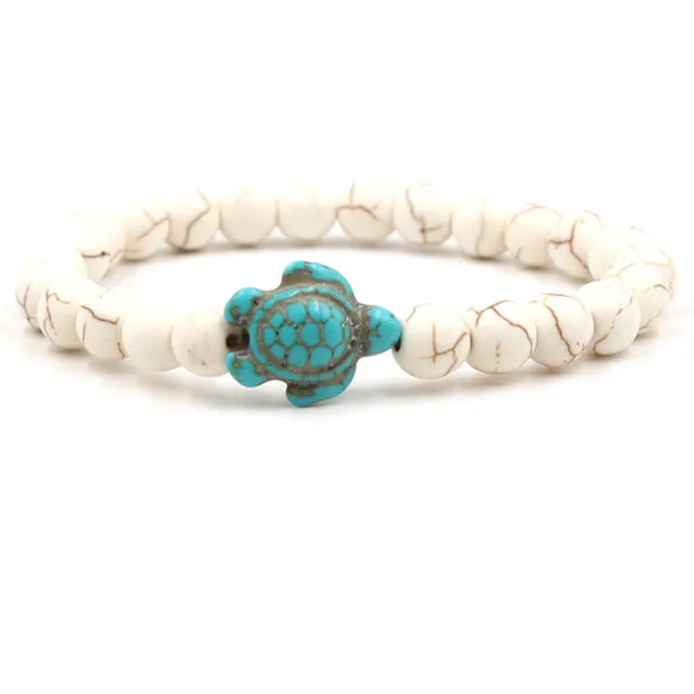 Turquoises Turtle Stone Bracelet Charm Beads Yoga Bracelets