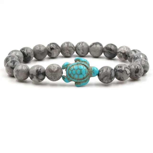 Turquoises Turtle Stone Bracelet Charm Beads Yoga Bracelets