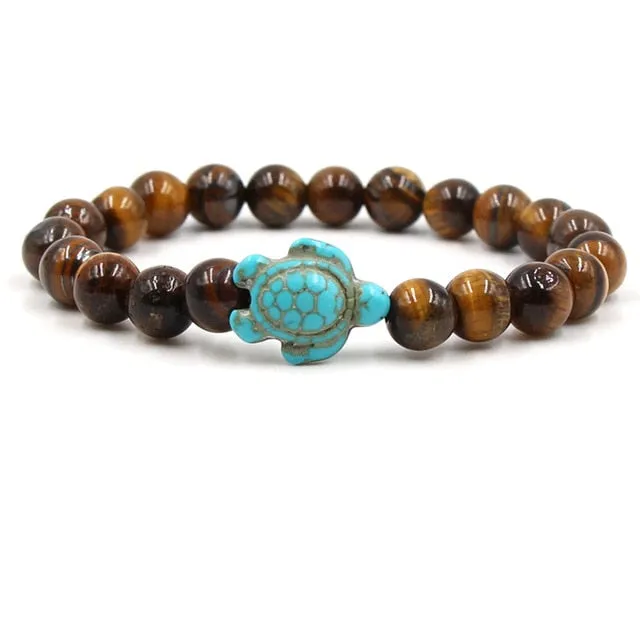 Turquoises Turtle Stone Bracelet Charm Beads Yoga Bracelets