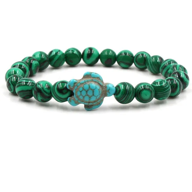 Turquoises Turtle Stone Bracelet Charm Beads Yoga Bracelets