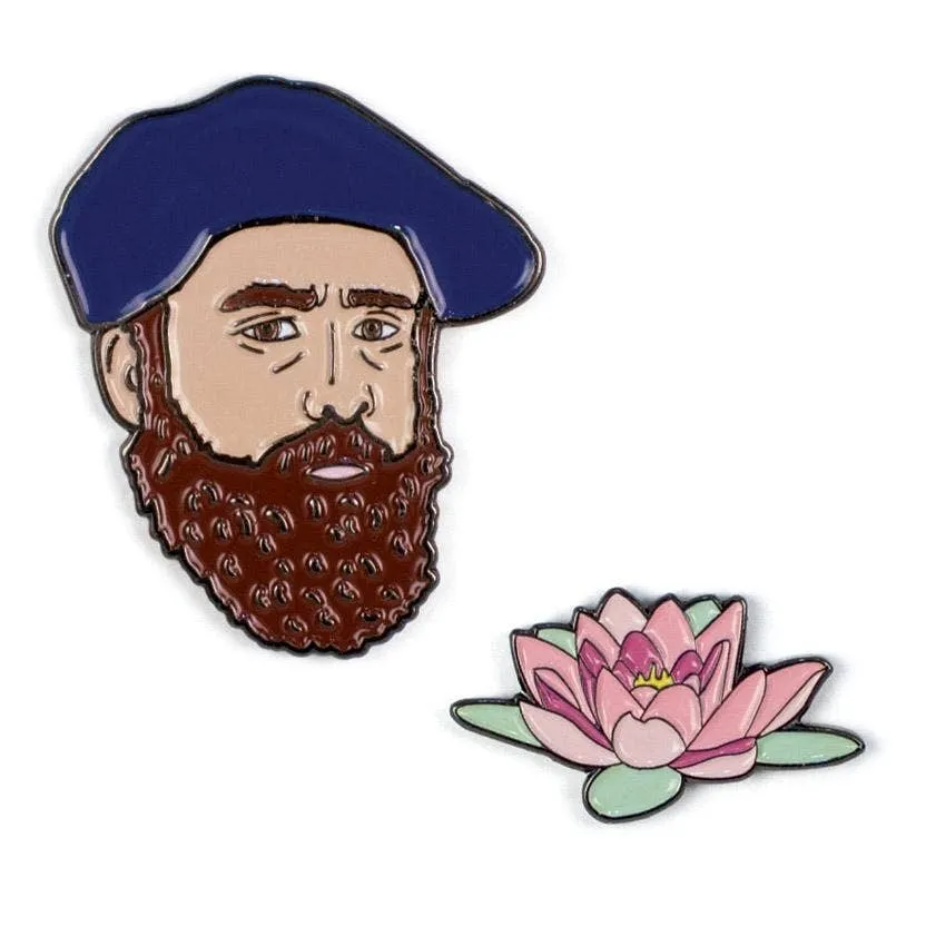Unemployed Philosophers Guild - Monet and Water Lily Pin Set