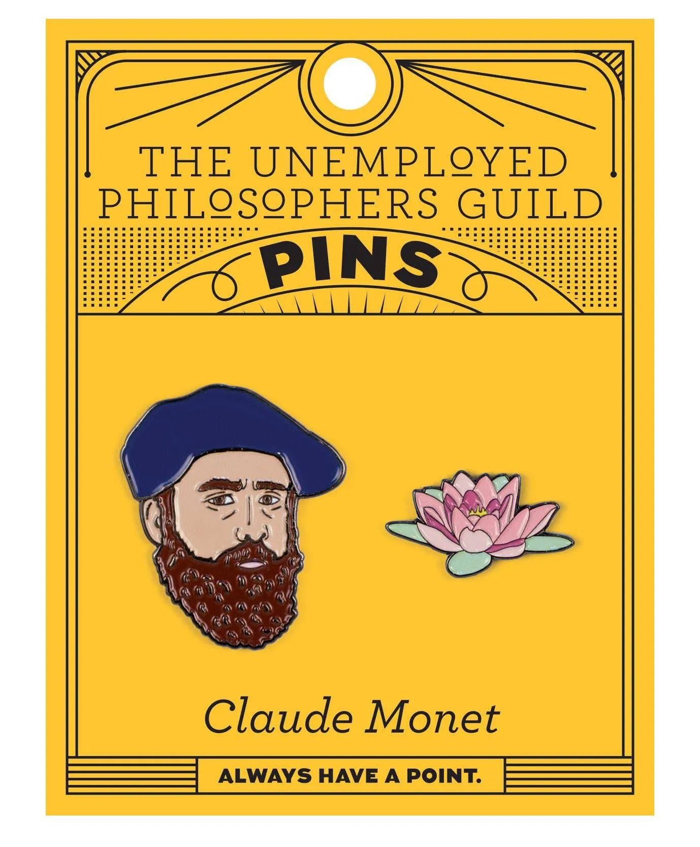 Unemployed Philosophers Guild - Monet and Water Lily Pin Set