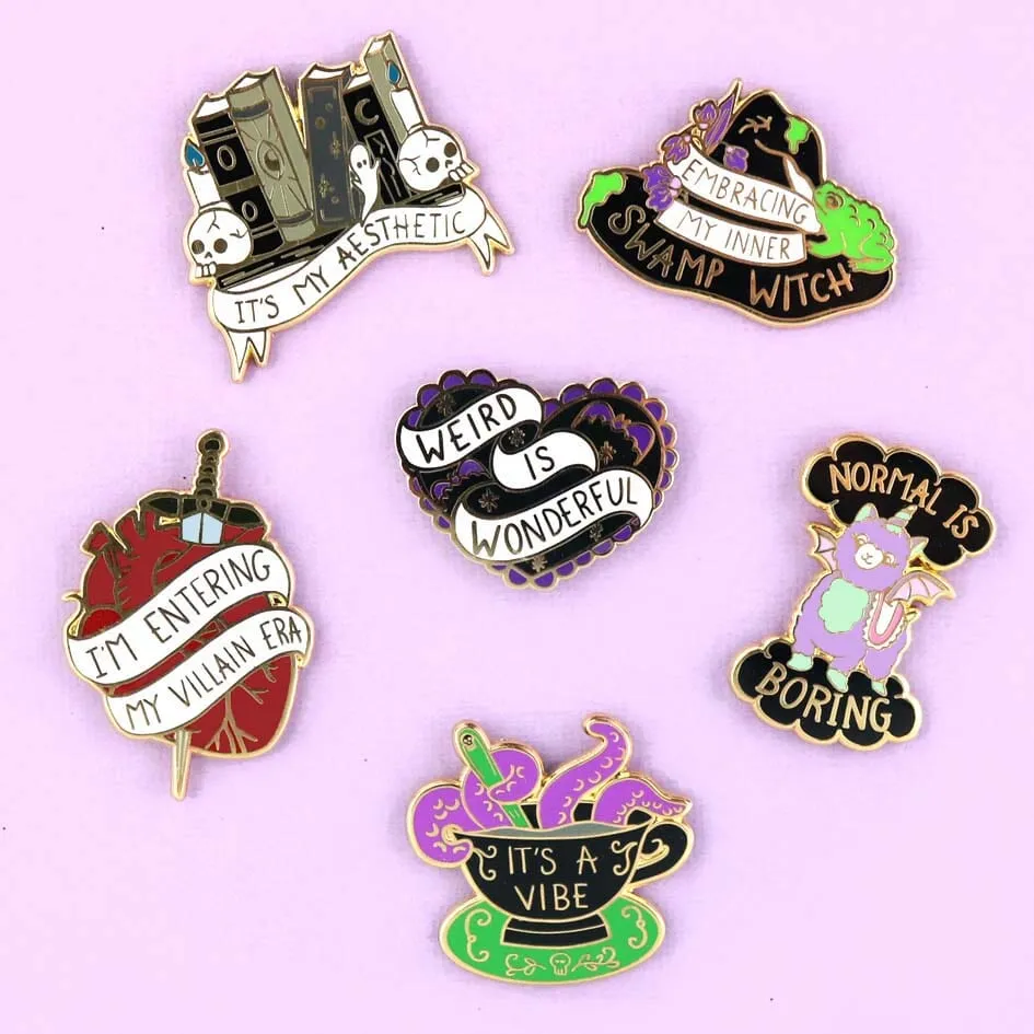Weird Is Wonderful Lapel Pin Set