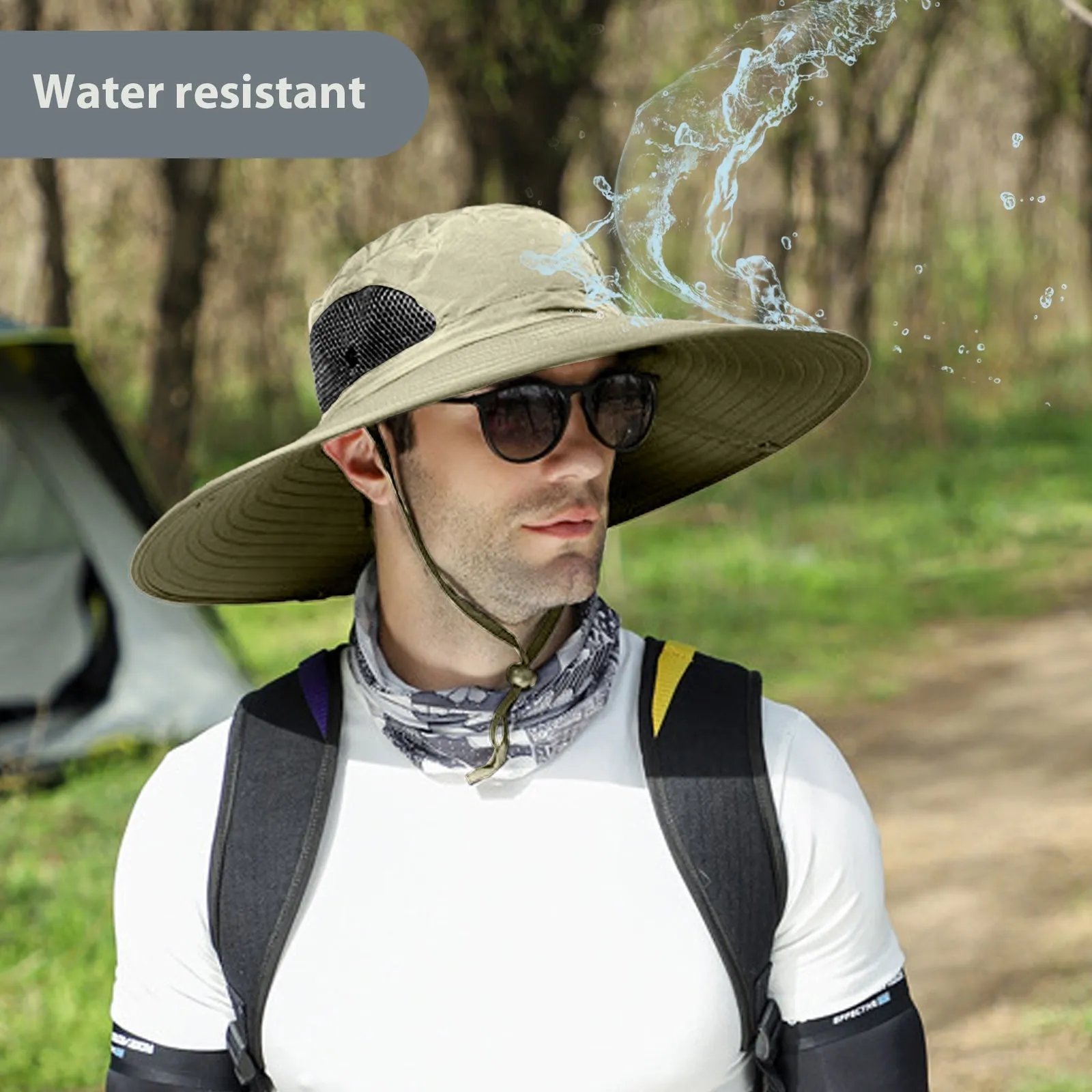 Wide Brim Sun Hats for Men Bucket Hat Sun Protection Waterproof Hat