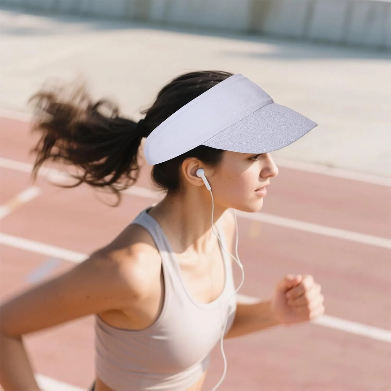 Women Men Visors Athletic Sport Sun Visor Hats Tennis Golf Baseball Visor Cap UV Protection Hat for Beach Pool Running