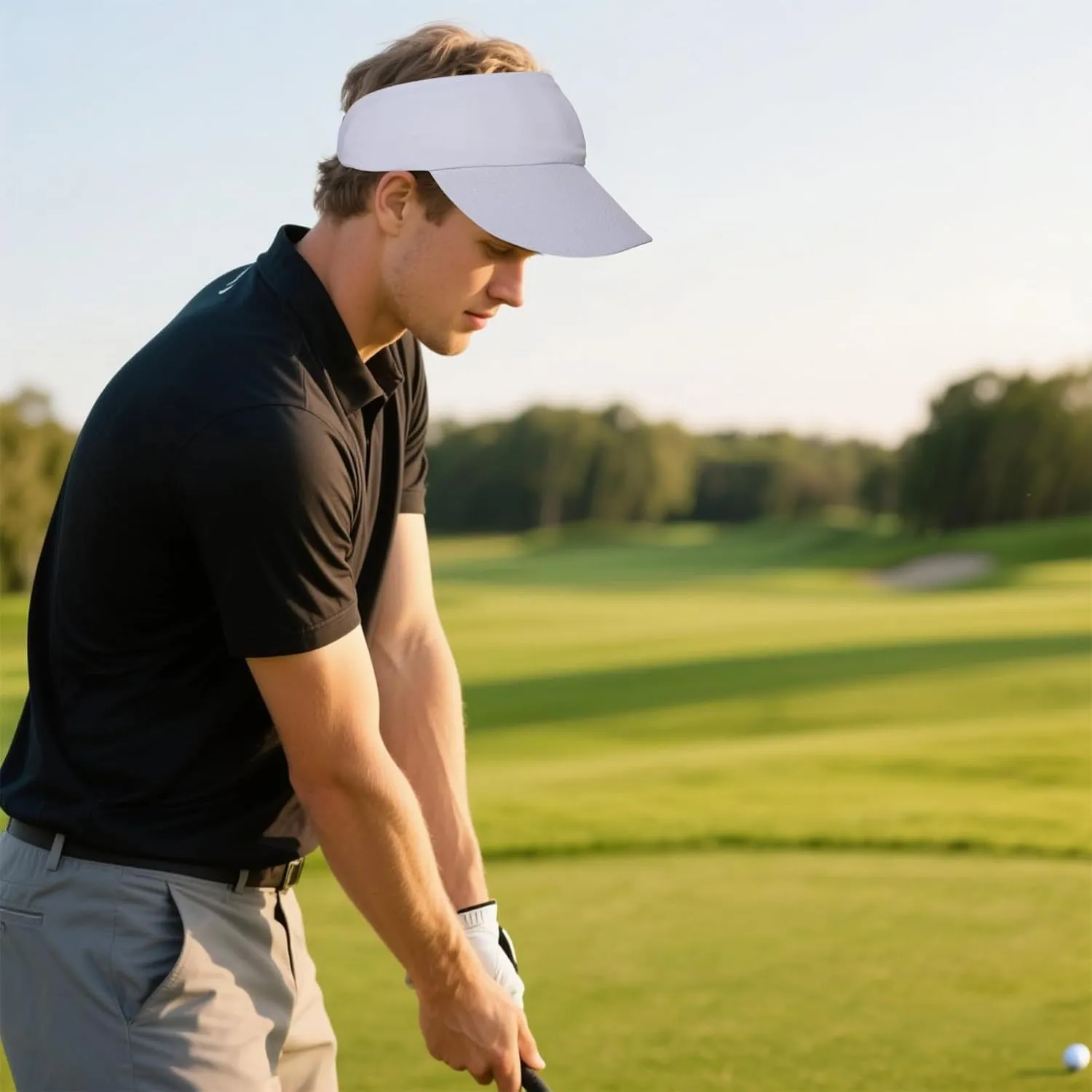 Women Men Visors Athletic Sport Sun Visor Hats Tennis Golf Baseball Visor Cap UV Protection Hat for Beach Pool Running