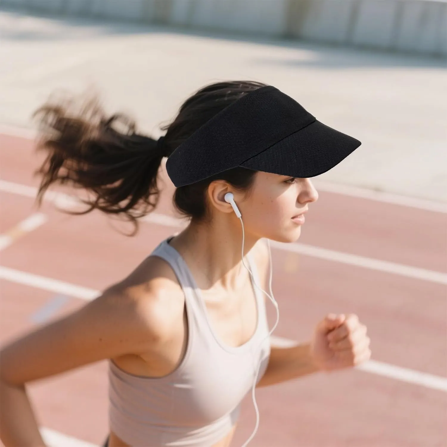 Women Men Visors Athletic Sport Sun Visor Hats Tennis Golf Baseball Visor Cap UV Protection Hat for Beach Pool Running